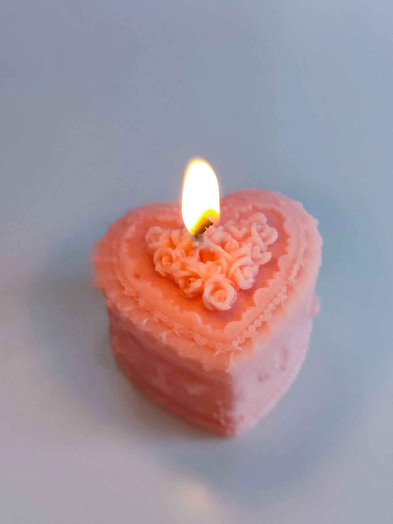 Bougie Rose Clair MELTED HEART 3 Bougie Rose Clair MELTED HEART – Image 3