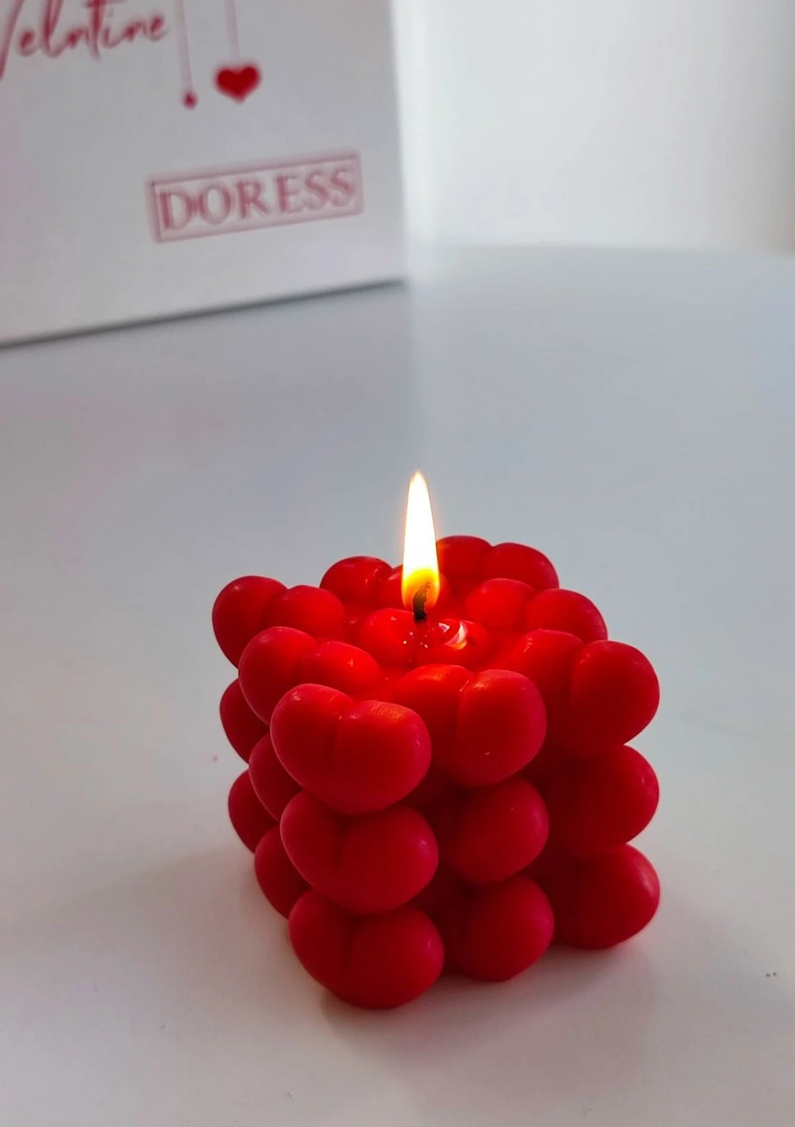 Bougie Rouge HEART BUBBLE 1 Bougie Rouge HEART BUBBLE