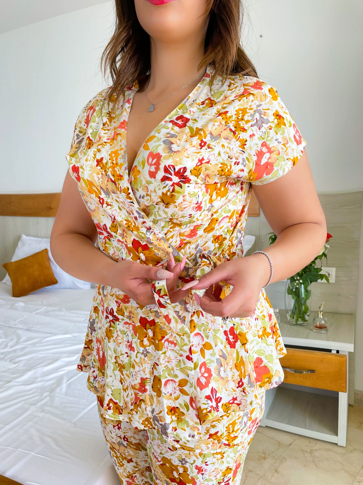 Ensemble Fleuri Cache-coeur Jaune AMBER 3 Ensemble Fleuri Cache-coeur Jaune AMBER – Image 3