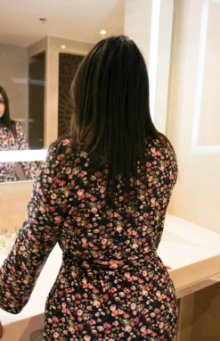 Kimono Long Super Soft Noir Imprimé FIORE -Doress IMG 1667 1