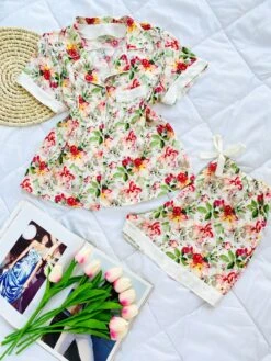 Pyjama Demi Manche Short ORCHID WHITE 15 Pyjama Demi Manche Short ORCHID WHITE -Doress IMG 1753