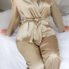Pyjama Beige Cache-coeur DIANA