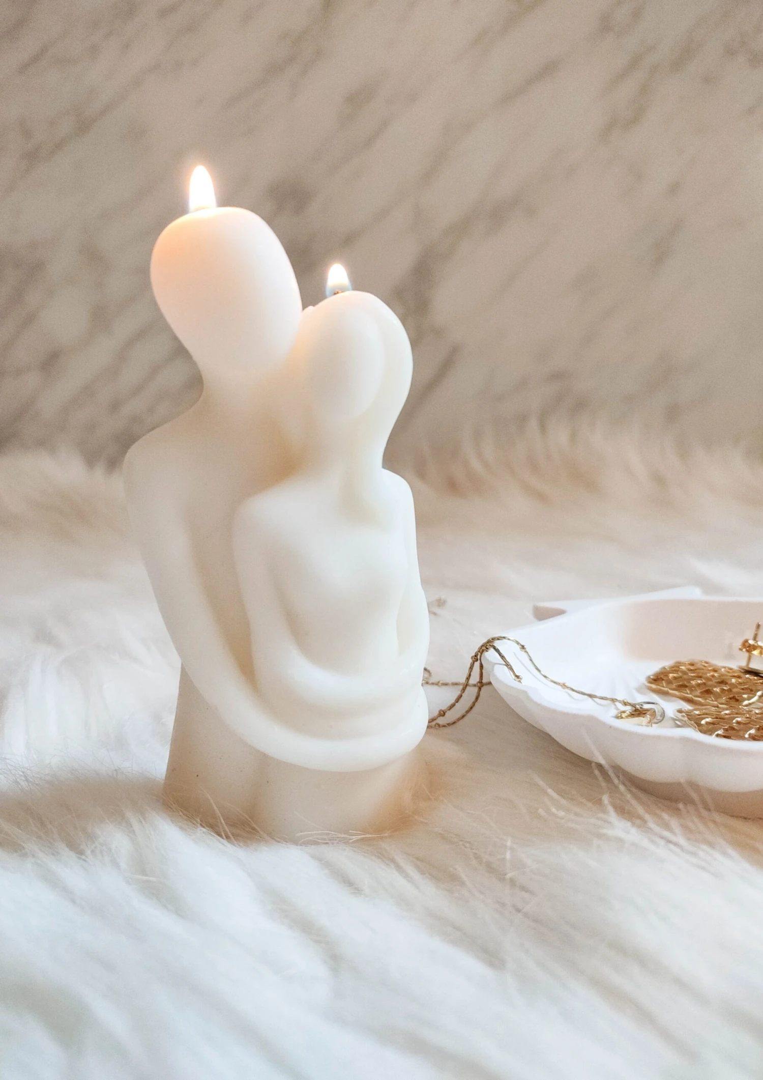 Bougie Blanche DREAMY COUPLE 1 Bougie Blanche DREAMY COUPLE