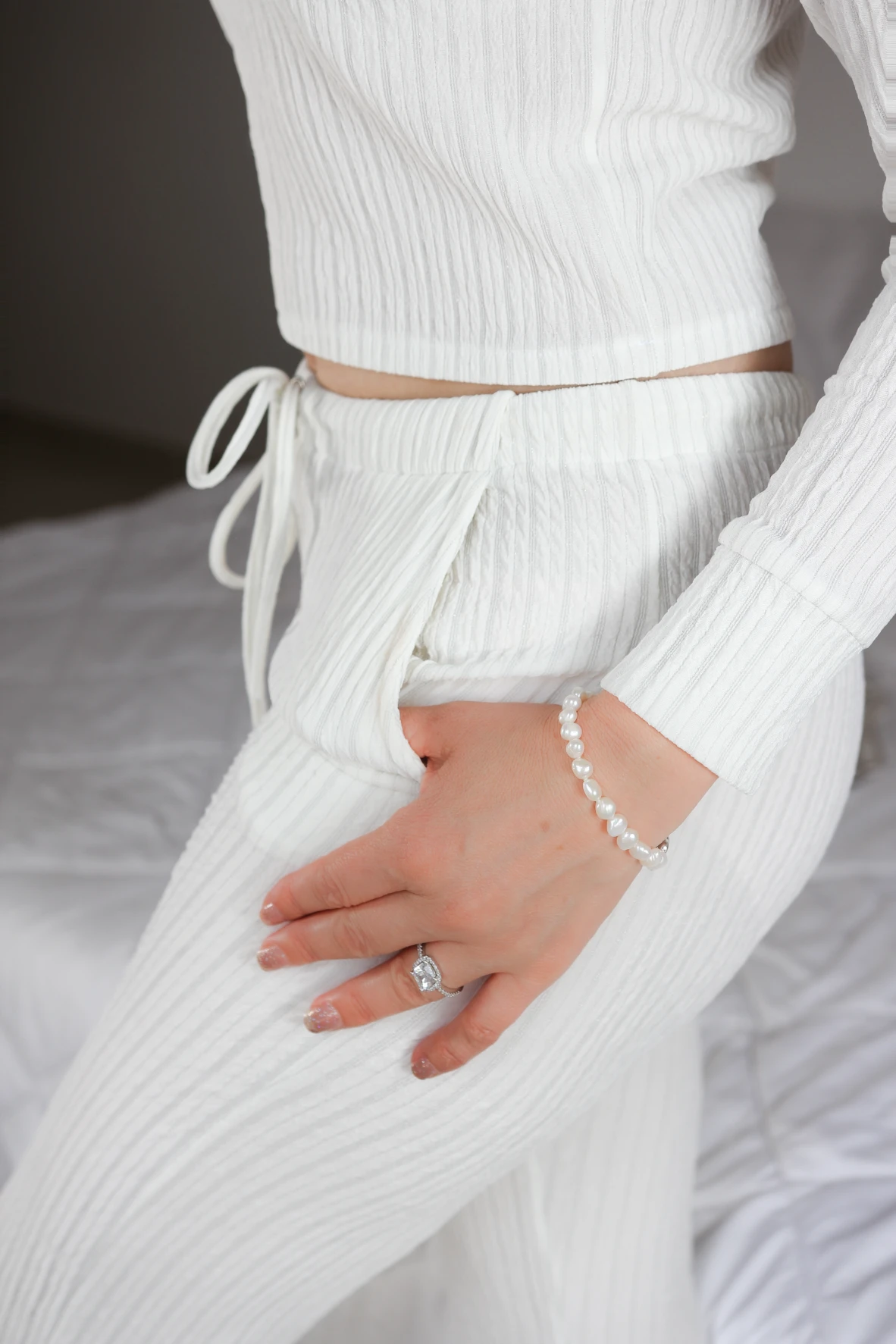 Ensemble 2 Pièces Blanc LESLEY 2 Ensemble 2 Pièces Blanc LESLEY – Image 2