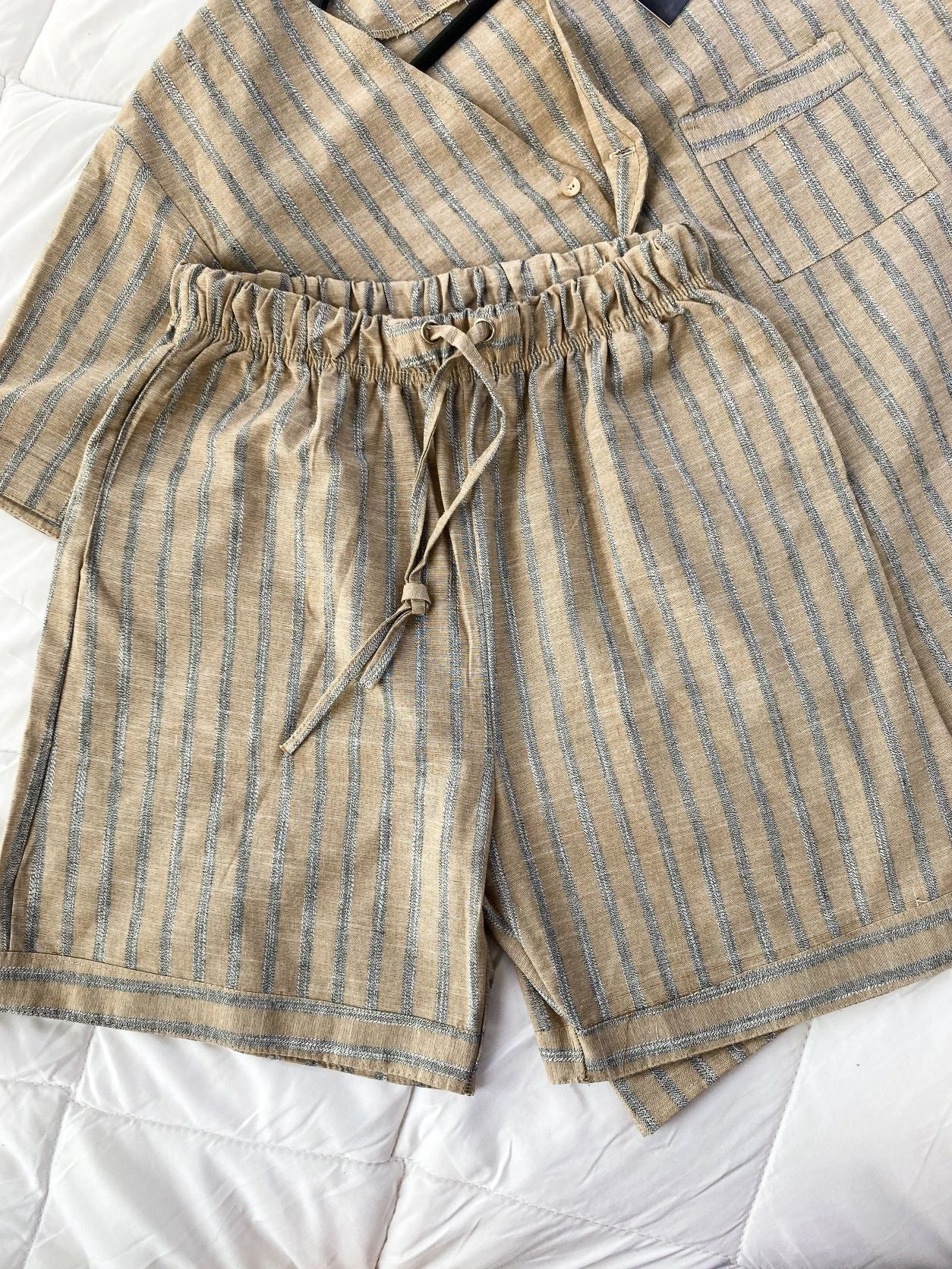 Pyjama Homme Rayures Beige MATTEO 3 Pyjama Homme Rayures Beige MATTEO – Image 3