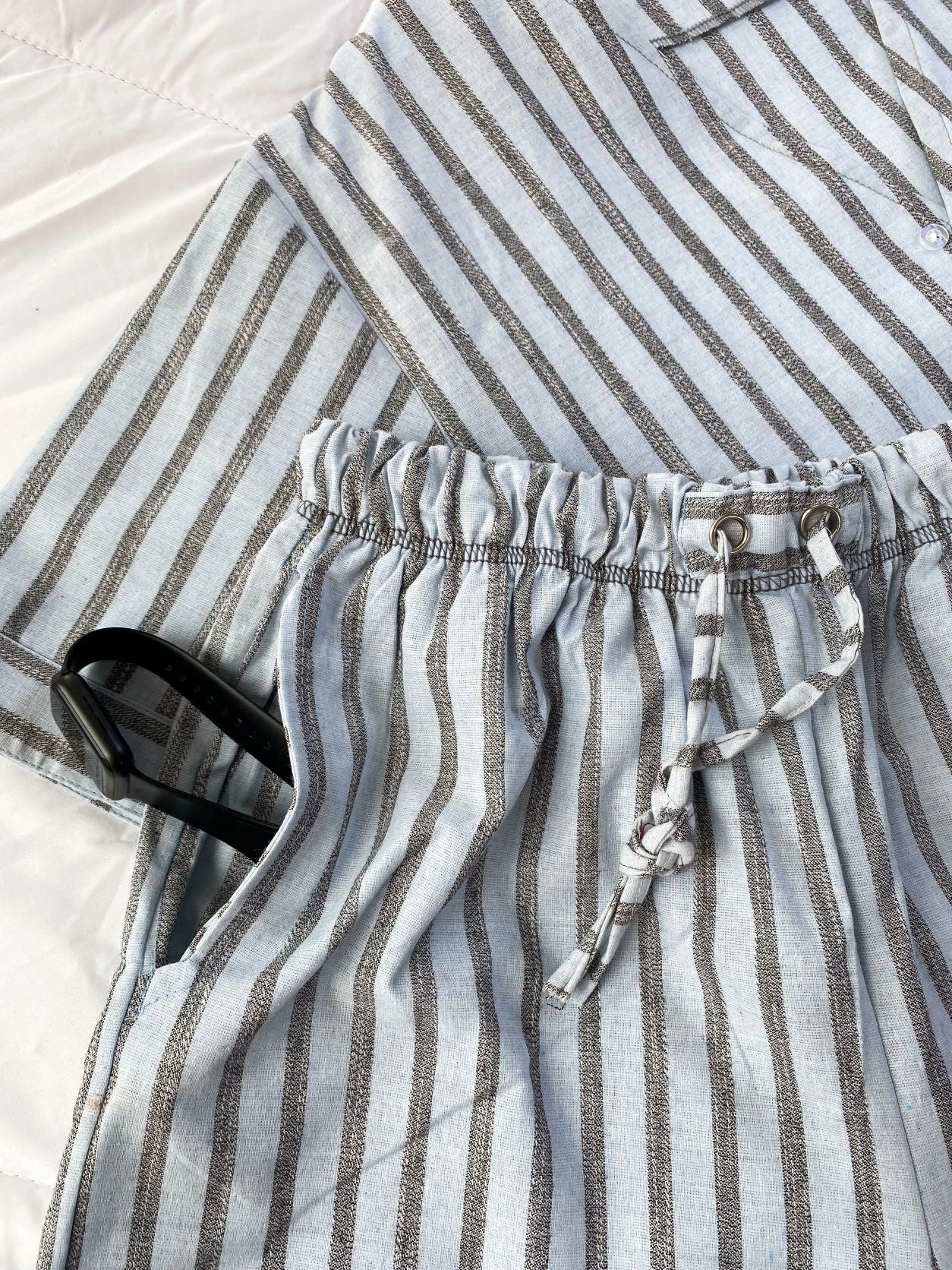 Pyjama Homme Rayures Bleu Clair MATTEO 4 Pyjama Homme Rayures Bleu Clair MATTEO – Image 4