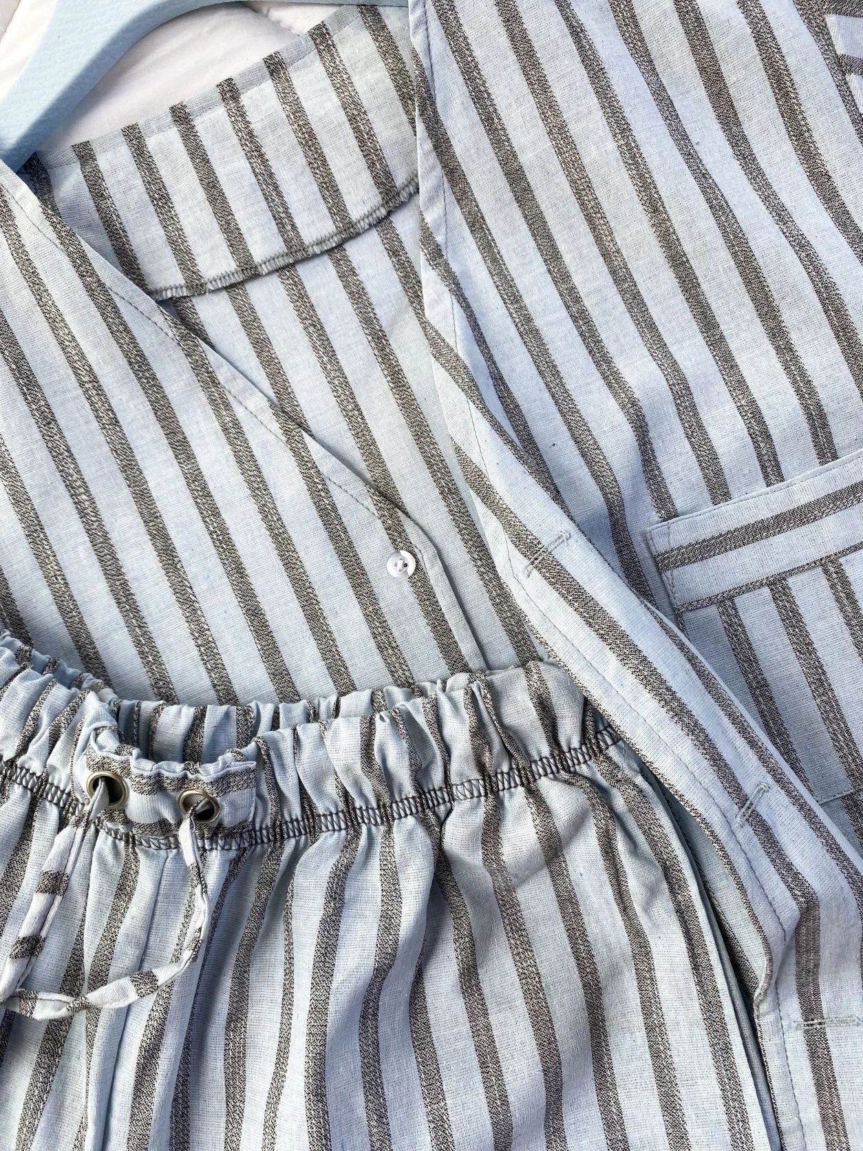 Pyjama Homme Rayures Bleu Clair MATTEO 5 Pyjama Homme Rayures Bleu Clair MATTEO – Image 5