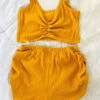 Ensemble Jaune CROP TOP Strech Collection