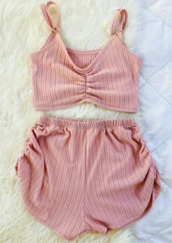 Ensemble Rose CROP TOP Strech Collection