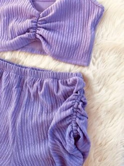 Ensemble Violet CROP TOP Strech Collection 6 Ensemble Violet CROP TOP Strech Collection -Doress IMG 2429 1