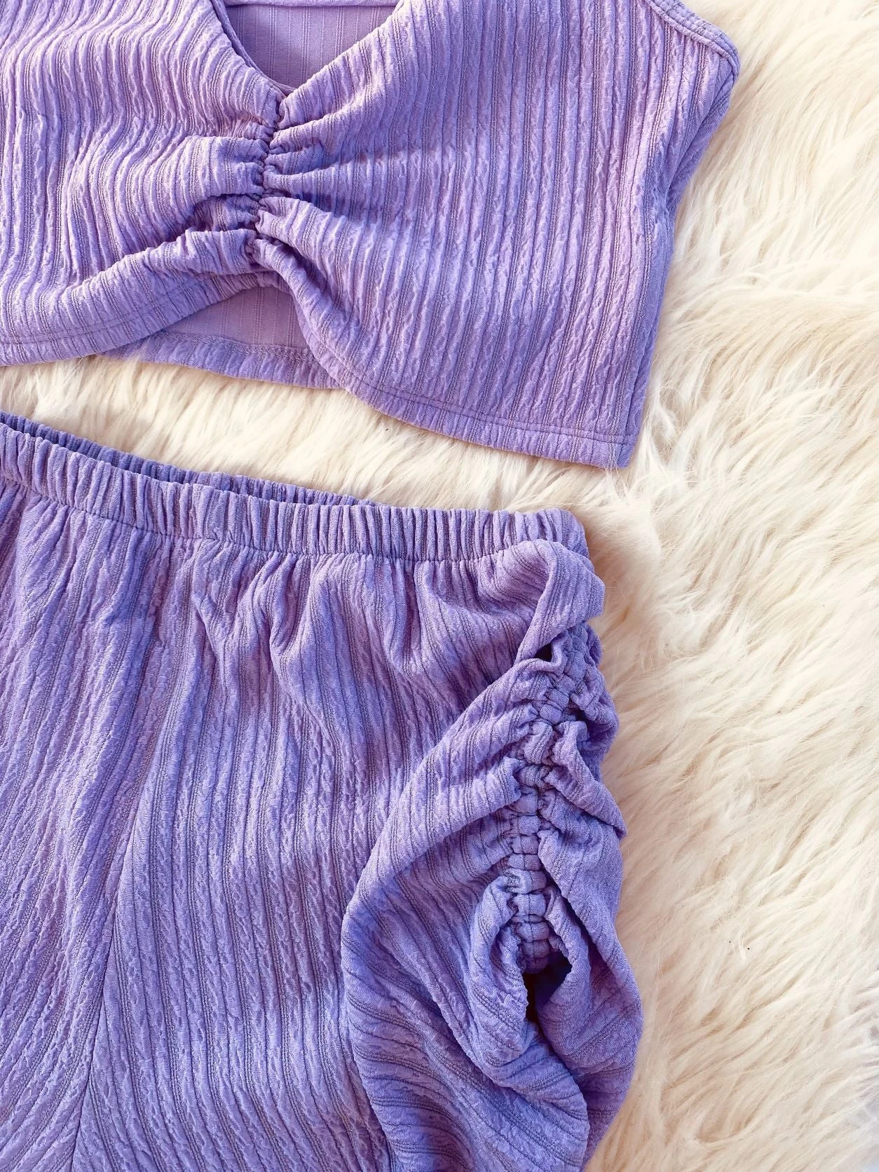 Ensemble Violet CROP TOP Strech Collection 3 Ensemble Violet CROP TOP Strech Collection – Image 3