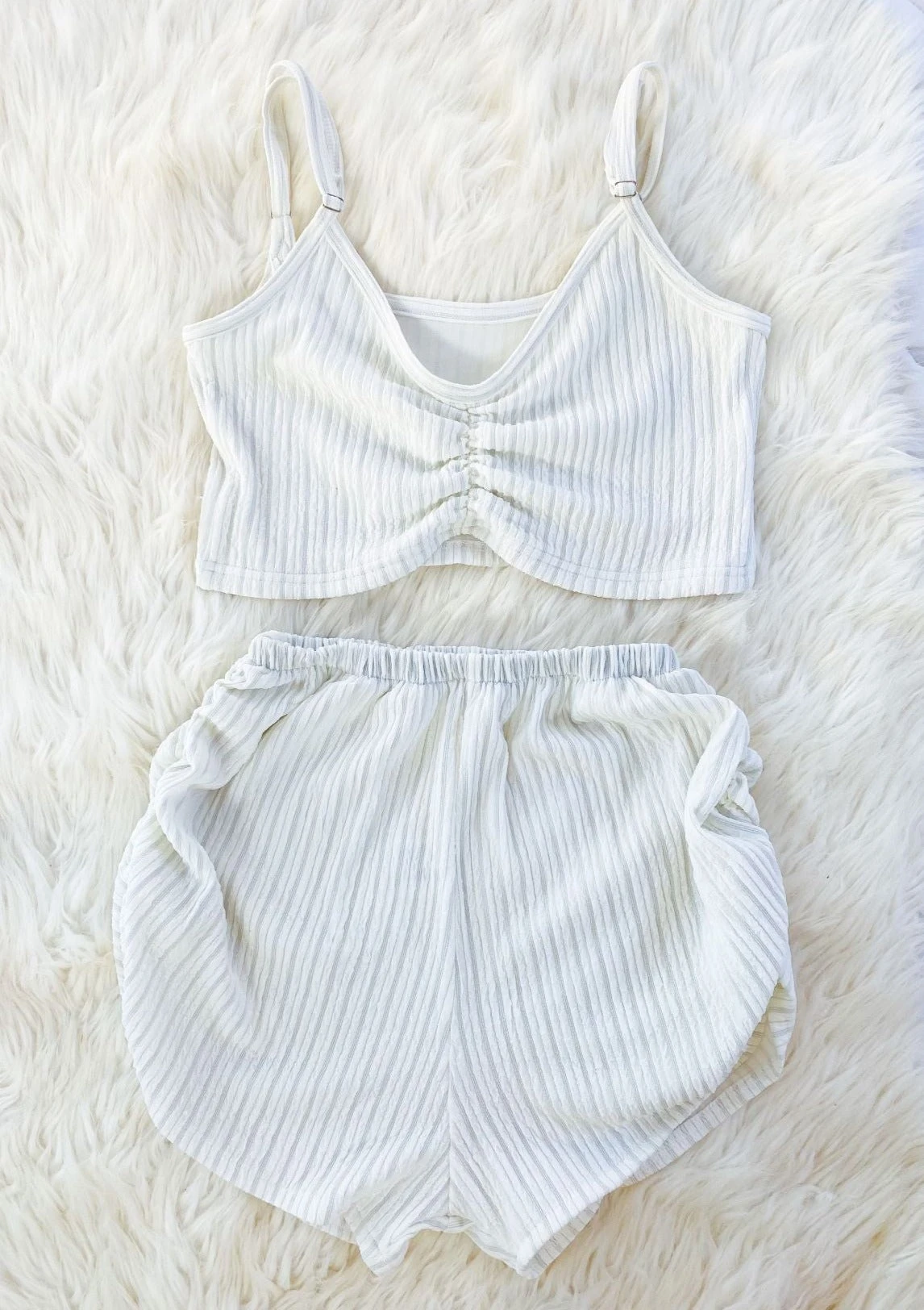 Ensemble Blanc CROP TOP Strech Collection 1 Ensemble Blanc CROP TOP Strech Collection