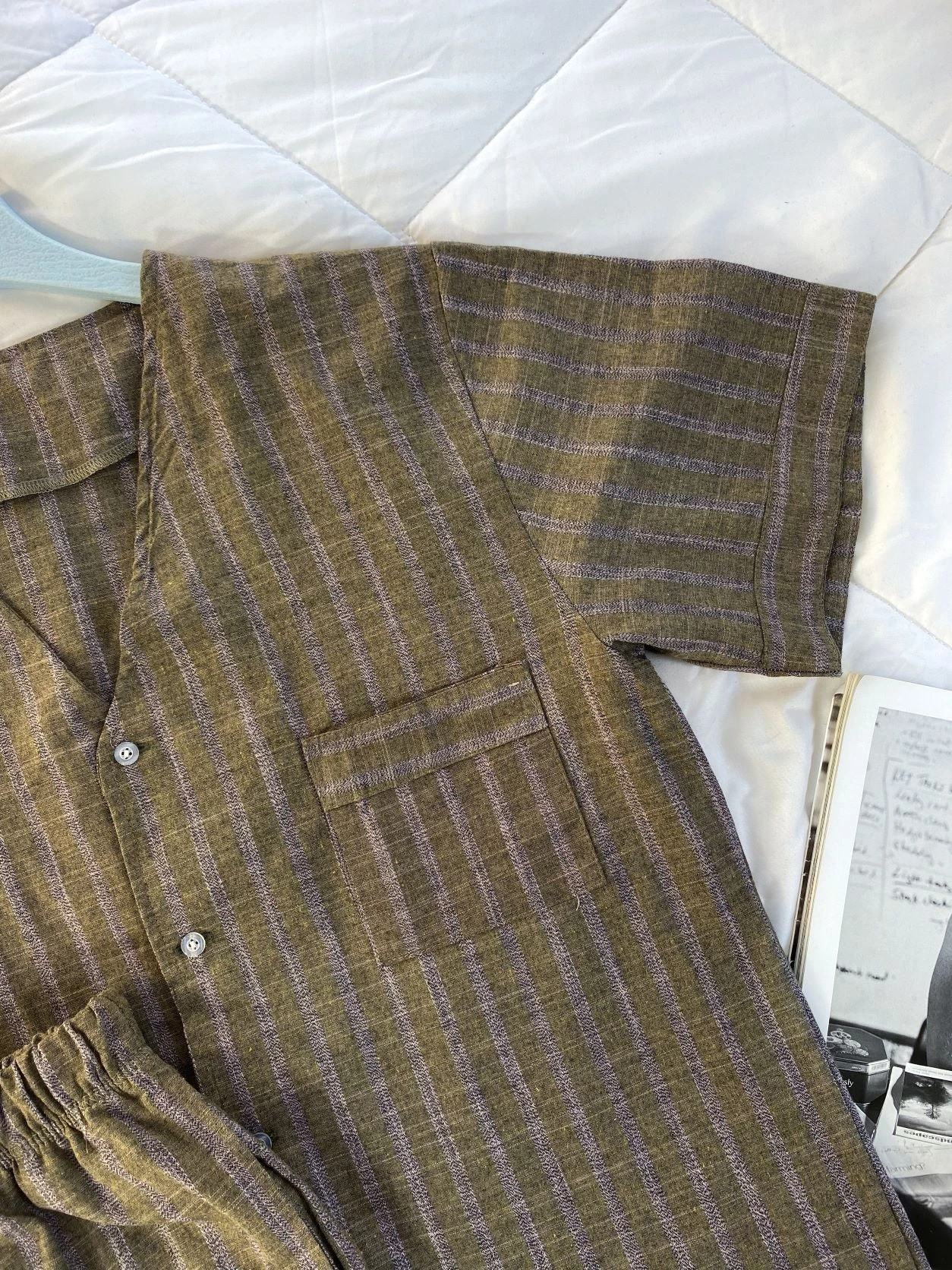 Pyjama Homme Rayures Vert Foncé MATTEO 3 Pyjama Homme Rayures Vert Foncé MATTEO – Image 3