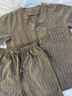 Pyjama Homme Rayures Vert Foncé MATTEO -Doress IMG 2504 2