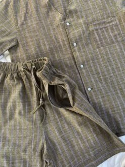 Pyjama Homme Rayures Vert Foncé MATTEO -Doress IMG 2505 2