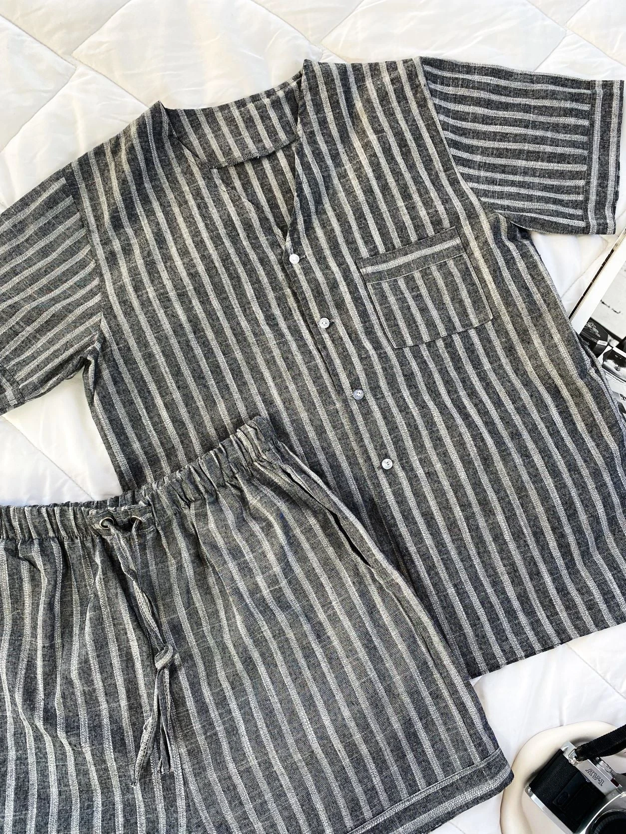 Pyjama Homme Rayures Gris MATTEO 4 Pyjama Homme Rayures Gris MATTEO – Image 4