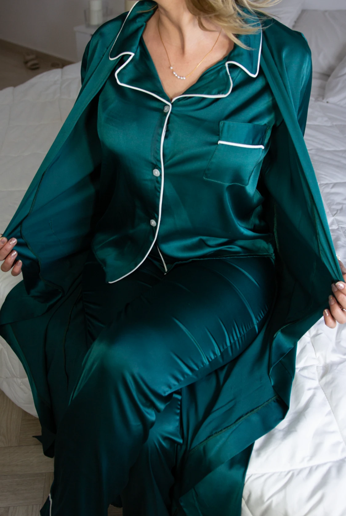 Pyjama Trois Pièces Vert CIANA 3 Pyjama Trois Pièces Vert CIANA – Image 3