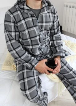 Pyjama Homme Gris à Carreaux ORLANDO 10 Pyjama Homme Gris à Carreaux ORLANDO -Doress IMG 2916