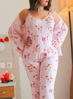 Ensemble 3 Pièces Coton Rose LEVLEY 15 Ensemble 3 Pièces Coton Rose LEVLEY -Doress IMG 3104 1