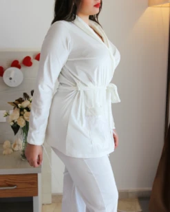 Pyjama Velours Blanc Plume ALBA -Doress IMG 3375 1 1