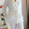 Pyjama Velours Blanc Plume ALBA