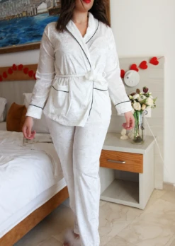 Pyjama Velours Royal Blanc LILAC -Doress IMG 3408 1