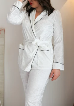 Pyjama Velours Royal Blanc LILAC -Doress IMG 3413 1 1