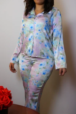 Pyjama En Soie Bleu MIRAGE 11 Pyjama En Soie Bleu MIRAGE -Doress IMG 3657 1 1