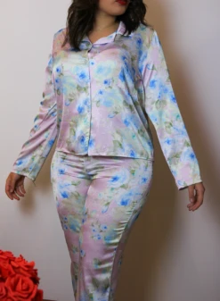 Pyjama En Soie Bleu MIRAGE 17 Pyjama En Soie Bleu MIRAGE -Doress IMG 3658 1 1