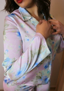 Pyjama En Soie Bleu MIRAGE 12 Pyjama En Soie Bleu MIRAGE -Doress IMG 3664 1 1