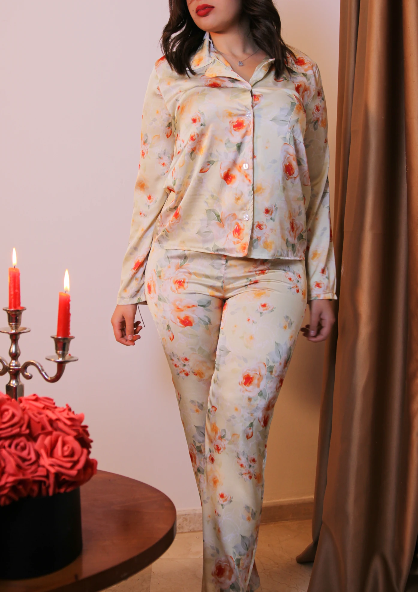 Pyjama En Soie Vert MIRAGE 1 Pyjama En Soie Vert MIRAGE