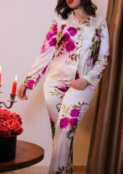 Pyjama Rose En Soie ANTONELLA