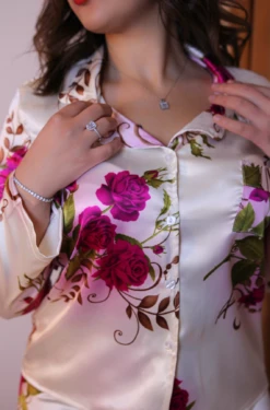 Pyjama Rose En Soie ANTONELLA -Doress IMG 3715 1