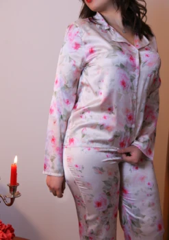 Pyjama En Soie Rose MIRAGE -Doress IMG 3728 1