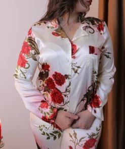 Pyjama Rouge En Soie ANTONELLA -Doress IMG 3748 1