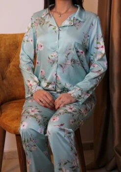 Pyjama En Soie Vert Mint PENSY