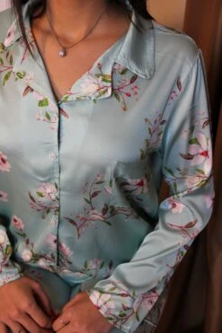 Pyjama En Soie Vert Mint PENSY -Doress IMG 3768 1