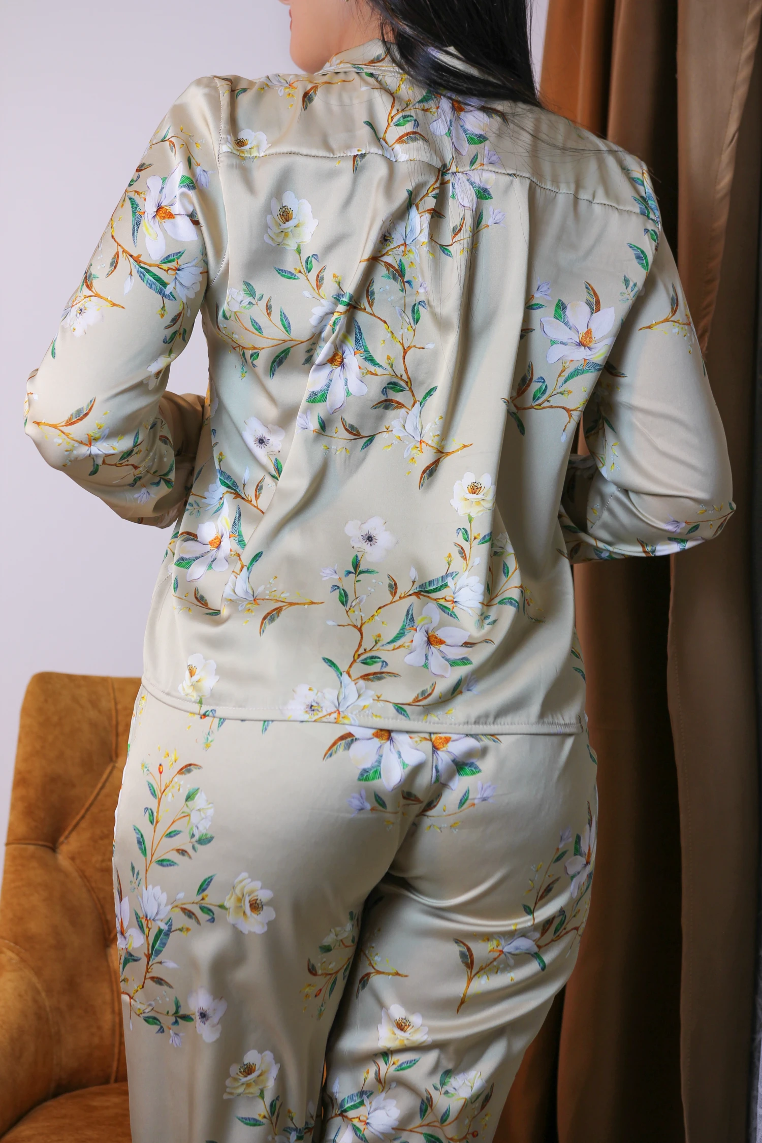 Pyjama En Soie Vert PENSY 6 Pyjama En Soie Vert PENSY – Image 6