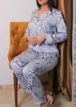Pyjama En Soie Bleu PENSY