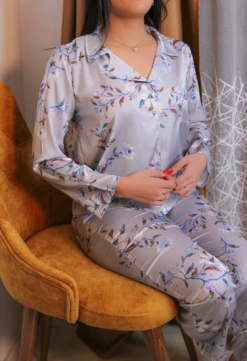 Pyjama En Soie Bleu PENSY 11 Pyjama En Soie Bleu PENSY -Doress IMG 3845 1