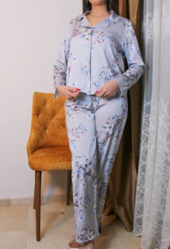 Pyjama En Soie Bleu PENSY 13 Pyjama En Soie Bleu PENSY -Doress IMG 3849 1