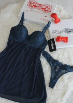 Nuisette Rembourré En Dentelle AZUL