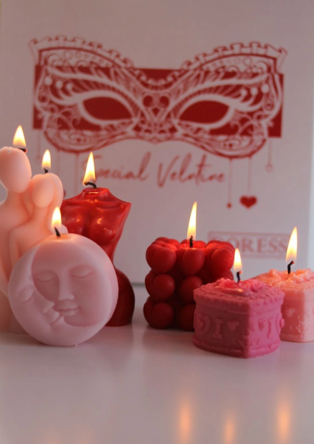 Bougie Rouge HEART BUBBLE 4 Bougie Rouge HEART BUBBLE – Image 4