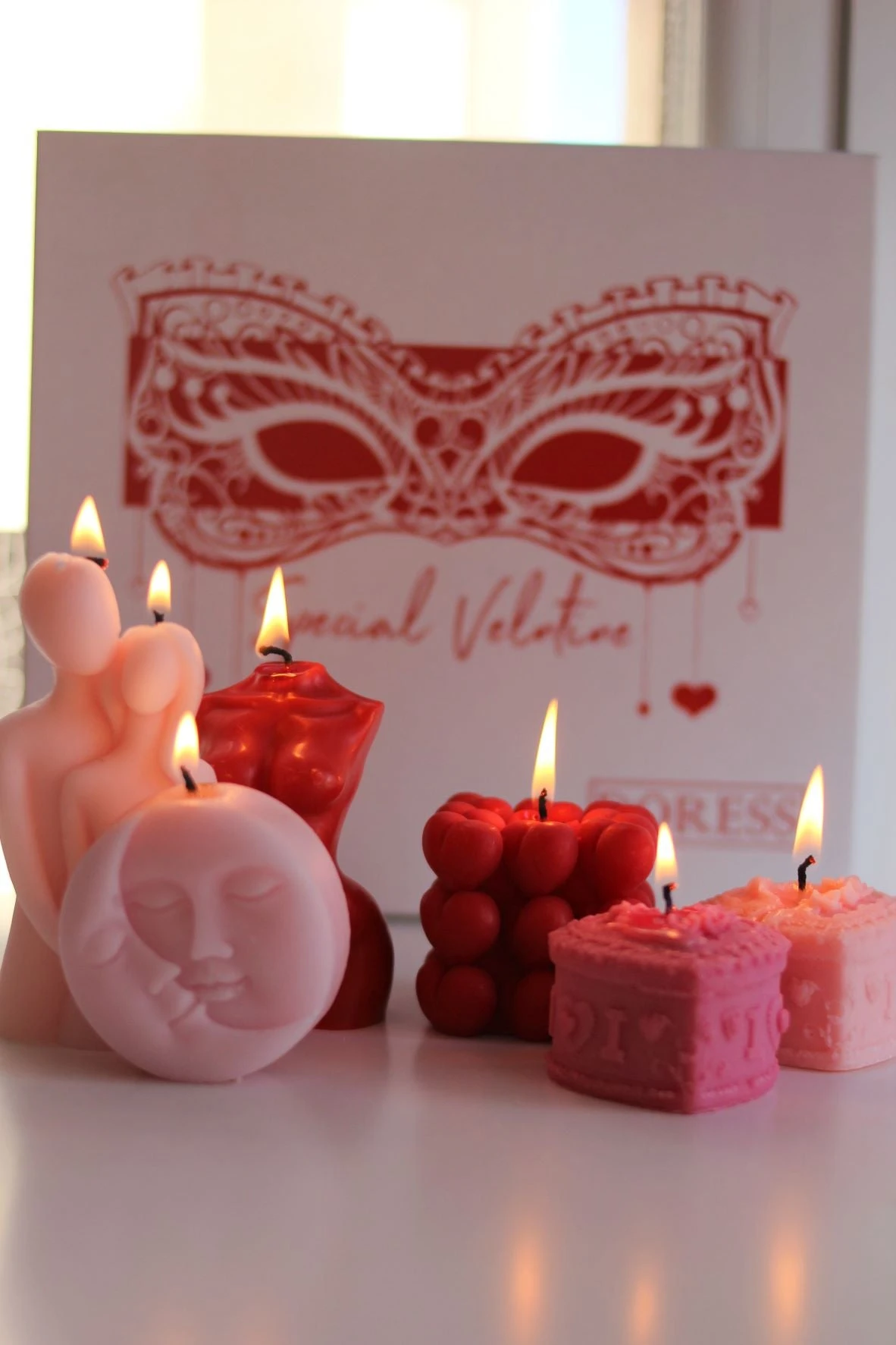 Bougie Rose Foncé MELTED HEART 5 Bougie Rose Foncé MELTED HEART – Image 5