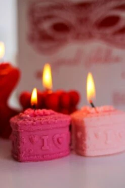 Bougie Rose Clair MELTED HEART -Doress IMG 4248