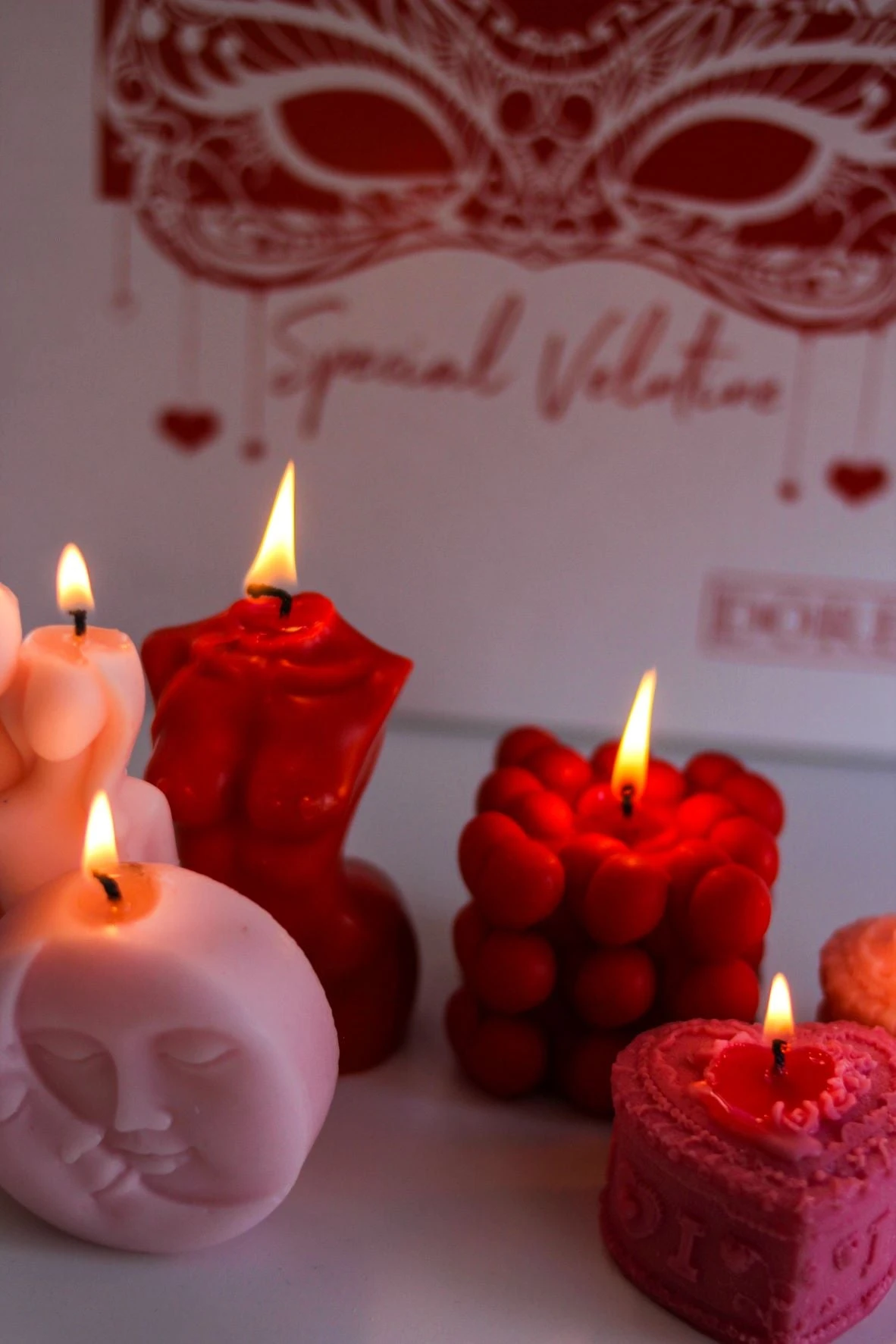 Bougie Rouge HEART BUBBLE 3 Bougie Rouge HEART BUBBLE – Image 3