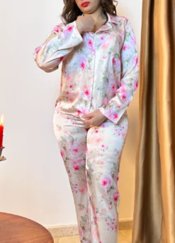 Pyjama En Soie Rose MIRAGE -Doress IMG 4387 1