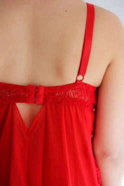 Nuisette Rembourrée Rouge En Dentelle WARM PEACH -Doress IMG 4397