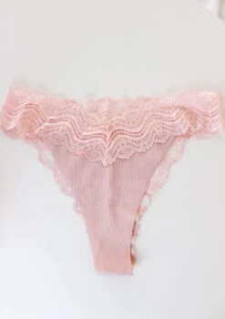 Slip Dentelle Rose FIERY