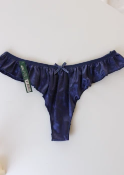 Thong Satiné Bleu PLAYFUL